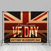 Aperturee - Aperturee British Flag Happy Victory In Europe Day Backdrop